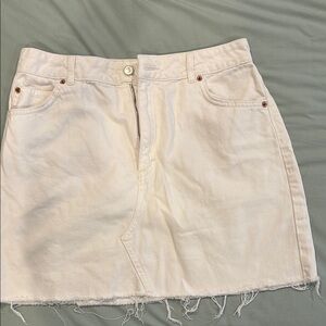 Topshop Cream A-line Mini Skirt Casual